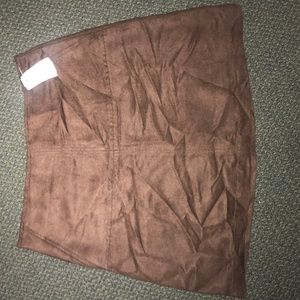 Sanctuary Brown Suede Mini A-Line Skirt- Medium